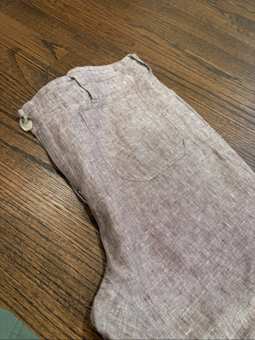 Quince Linen Pants in Light Mauve-Petite
